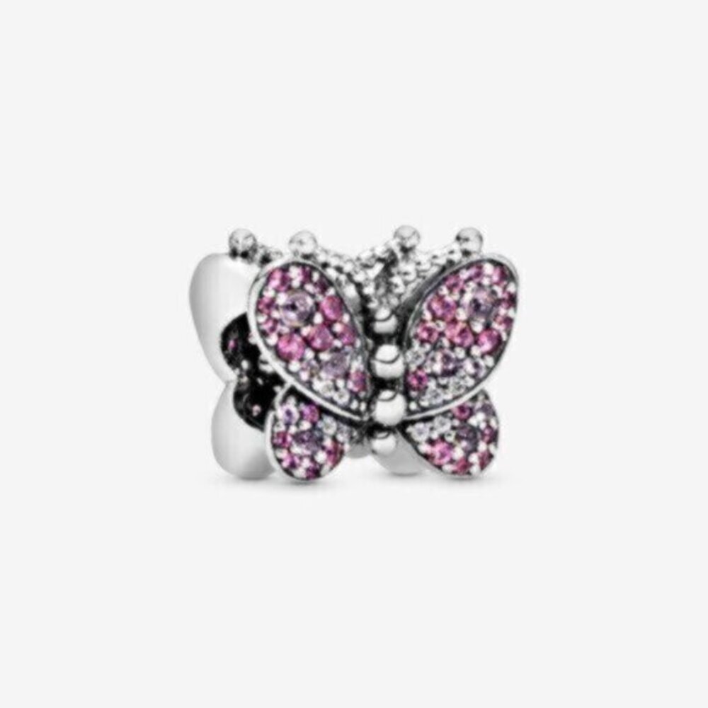 Pandora Pink Crystal Butterfly Charm